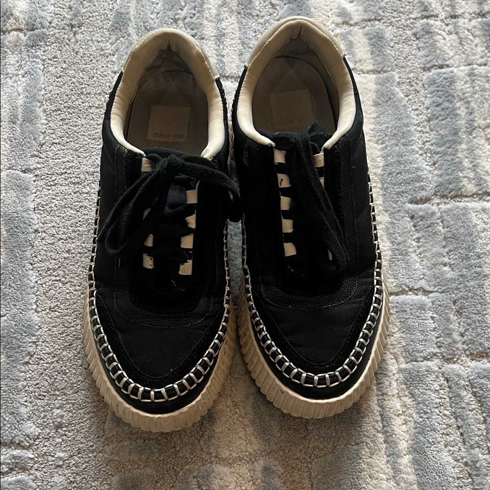 Dolce Vita Black and White Dolen Sneakers